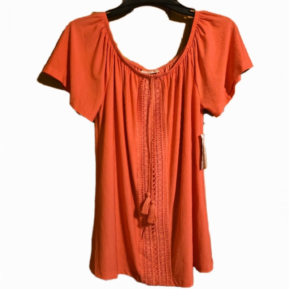 🔴NWT | BOBBIE BROOKS | Blouse | Coral/Pink